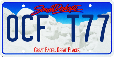 SD license plate 0CFT77