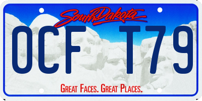SD license plate 0CFT79