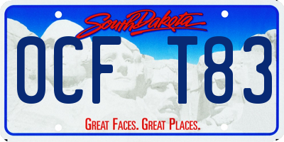 SD license plate 0CFT83