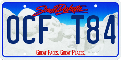 SD license plate 0CFT84
