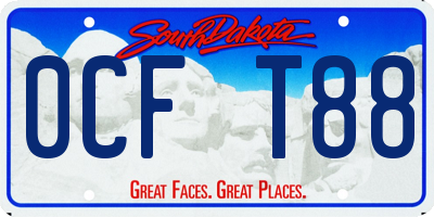 SD license plate 0CFT88