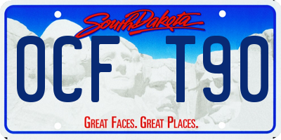 SD license plate 0CFT90