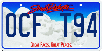SD license plate 0CFT94