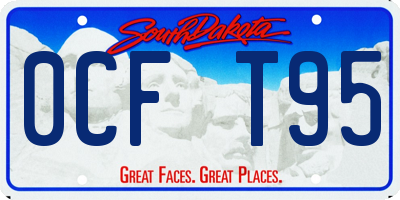 SD license plate 0CFT95