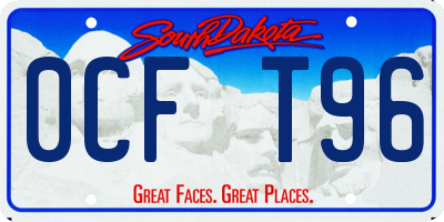 SD license plate 0CFT96