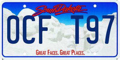 SD license plate 0CFT97