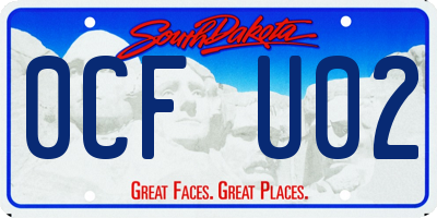 SD license plate 0CFU02
