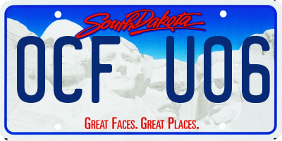 SD license plate 0CFU06