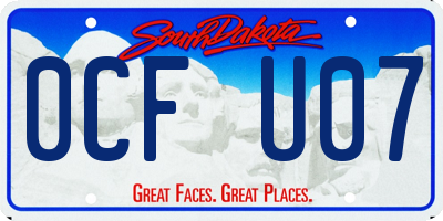 SD license plate 0CFU07