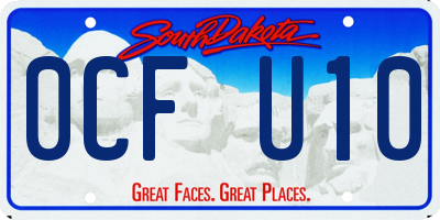 SD license plate 0CFU10