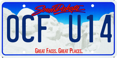 SD license plate 0CFU14