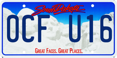 SD license plate 0CFU16