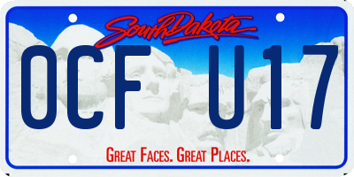 SD license plate 0CFU17