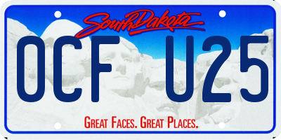 SD license plate 0CFU25