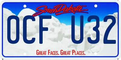 SD license plate 0CFU32