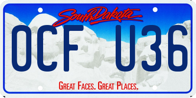 SD license plate 0CFU36
