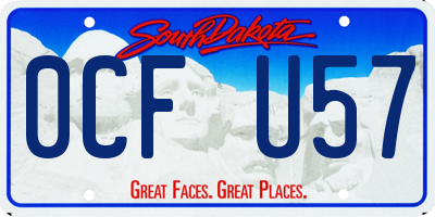 SD license plate 0CFU57