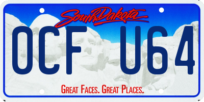 SD license plate 0CFU64