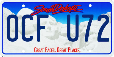 SD license plate 0CFU72
