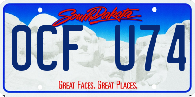 SD license plate 0CFU74