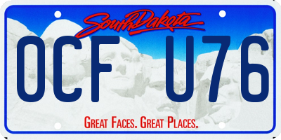 SD license plate 0CFU76