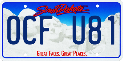 SD license plate 0CFU81