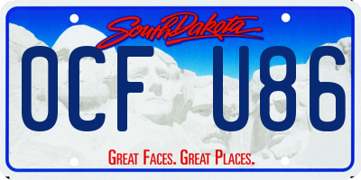 SD license plate 0CFU86