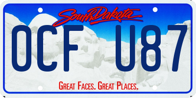 SD license plate 0CFU87