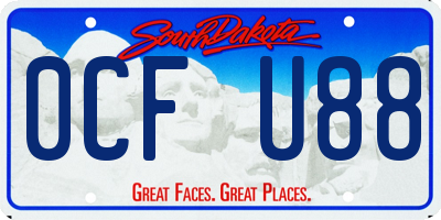 SD license plate 0CFU88