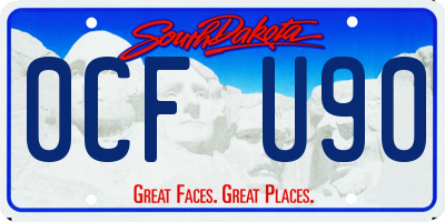 SD license plate 0CFU90