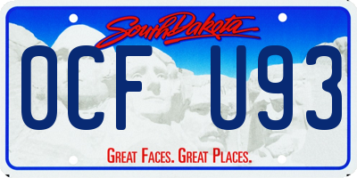 SD license plate 0CFU93