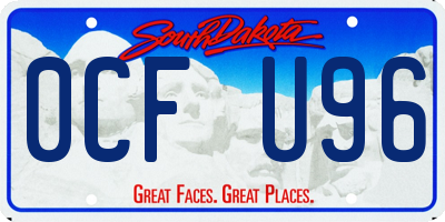 SD license plate 0CFU96