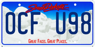 SD license plate 0CFU98
