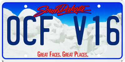 SD license plate 0CFV16