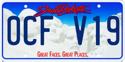 SD license plate 0CFV19