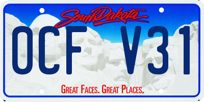 SD license plate 0CFV31