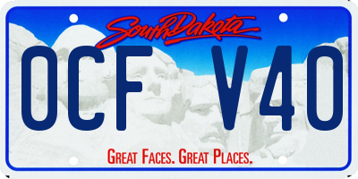 SD license plate 0CFV40