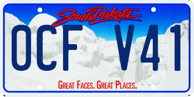 SD license plate 0CFV41