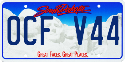 SD license plate 0CFV44