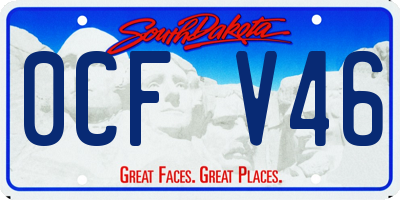 SD license plate 0CFV46