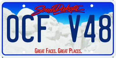 SD license plate 0CFV48