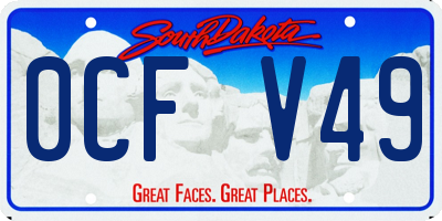 SD license plate 0CFV49