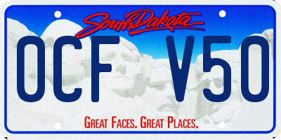 SD license plate 0CFV50