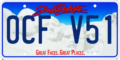 SD license plate 0CFV51
