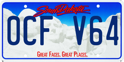 SD license plate 0CFV64
