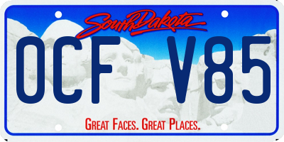 SD license plate 0CFV85
