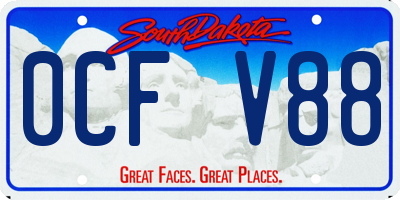 SD license plate 0CFV88