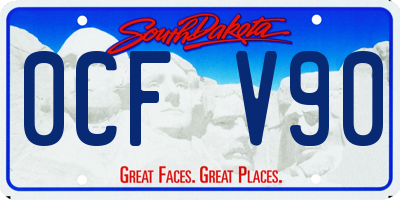 SD license plate 0CFV90