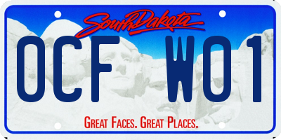SD license plate 0CFW01