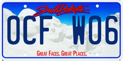 SD license plate 0CFW06